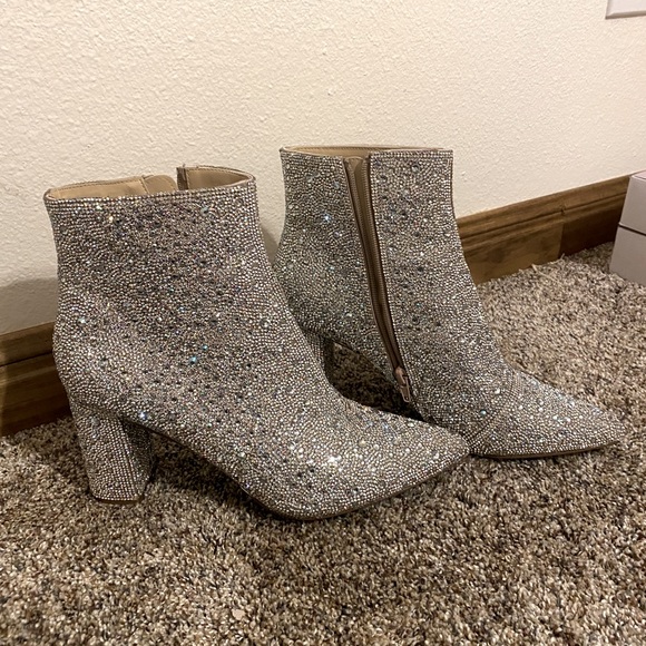 Betsey Johnson Sparkly booties - Picture 1 of 5